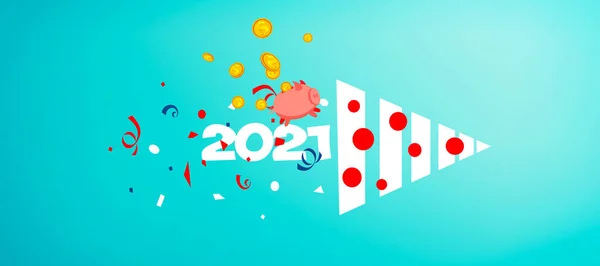 Conceito Design Criativo Para Ano 2021 Ilustração — Fotografia de Stock