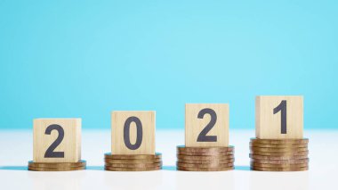 Yeni yıl festivali için yaratıcı tasarım konsepti. 3B illüstrasyon