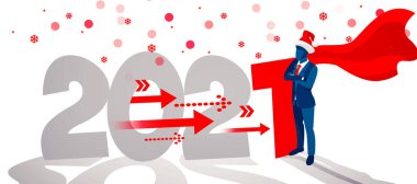 2021 yılı için yaratıcı tasarım konsepti. 3B illüstrasyon