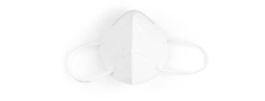 Ağız ve burnu kapamak için tipik cerrahi maske. Koronavirüse karşı koruma kavramı.