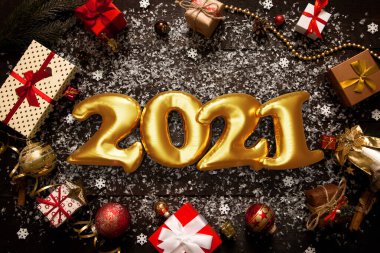 Yeni yıl festivali için yaratıcı tasarım konsepti