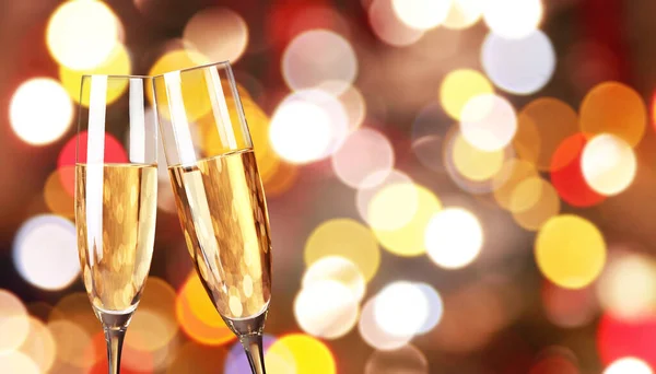 Glasses Champagne Splash Celebration Theme Concept — Stock Photo, Image