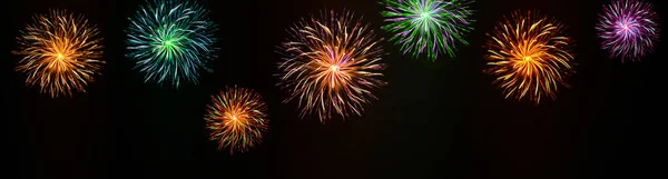 Красочный Фейерверк Фоне Боке Новогодние Праздники Абстрактные Праздники — стоковое фото