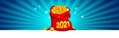 2021 yılı için yaratıcı tasarım konsepti. 3B illüstrasyon