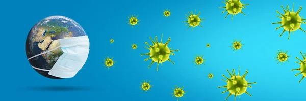 Detengan Coronavirus Concepto Cuarentena Ilustración — Foto de Stock