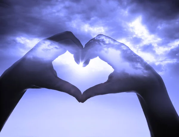 Hands Shape Love Heart — Stock Photo, Image