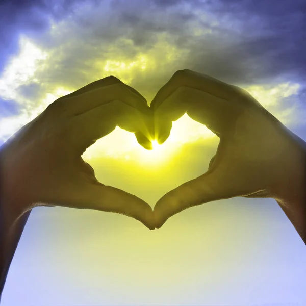 Hands Shape Love Heart — Stock Photo, Image