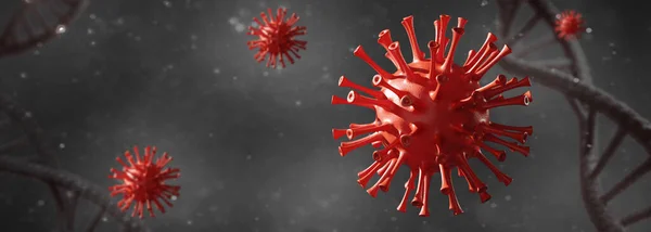 Stop Coronavirus Karantæne Koncept Medicinsk Illustration - Stock-foto