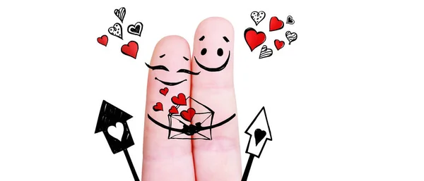 Concetto Emozioni Umane Amore Relazioni Vacanze Romantiche Illustrazione — Foto Stock