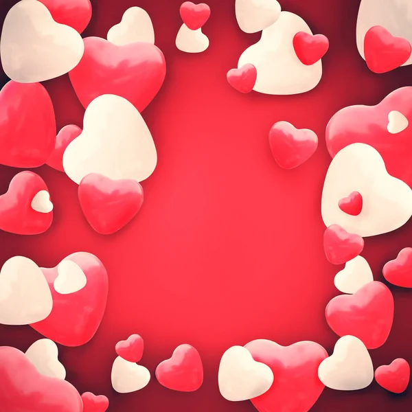 Hintergrund Zum Valentinstag Liebe Und Valentinstag Illustration — Stockfoto