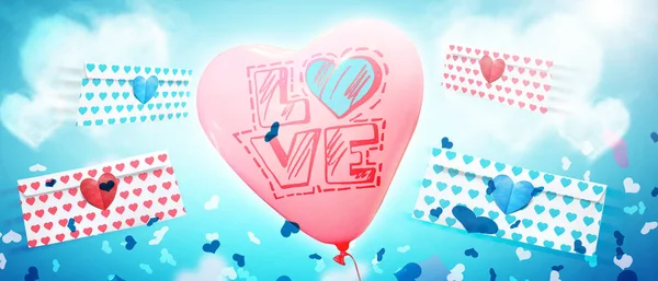 День Святого Валентина Фон Love Valentine Day Concept Место — стоковое фото