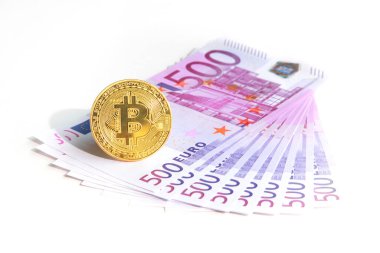 Kripto para birimi konsepti. Bitcoin döviz kurlarındaki eğilimler. Bitcoin 'in yükselişi ve düşüşü.