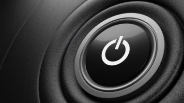 İşadamı güç düğmesine bas. Güç konseptte. 3B video