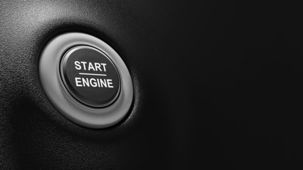 Press Engine Button Start Car Concept Video — Stock Video