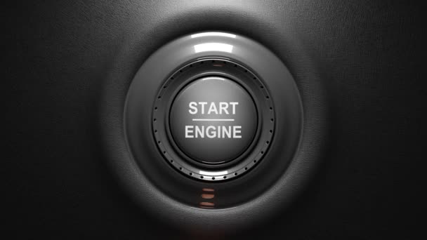 Press Engine Button Start Car Concept Video — Stock Video