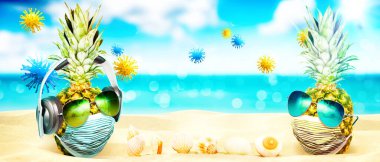 Corona virüsü salgını. Salgın zaman konseptinde seyahat