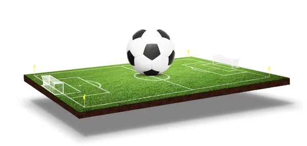 Traditional Soccer Game Leather Ball — Stock Photo, Image