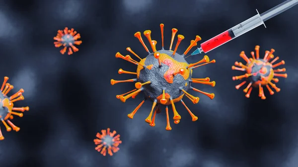 Epidemia Virus Corona Conceptul Protecție Virusului Epidemic Redare — Fotografie, imagine de stoc