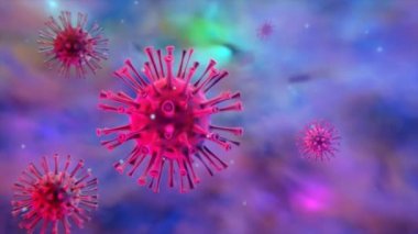Corona virüsünün video görüntüleri. En iyi 3d COVID-19 animasyonu.