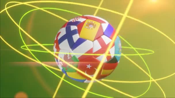 Europees Kampioenschap Voetbal 2020 2021 Video — Stockvideo