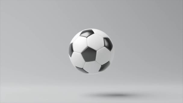 Pelota Fútbol Realista Concepto Fútbol Animación Bucle — Vídeos de Stock