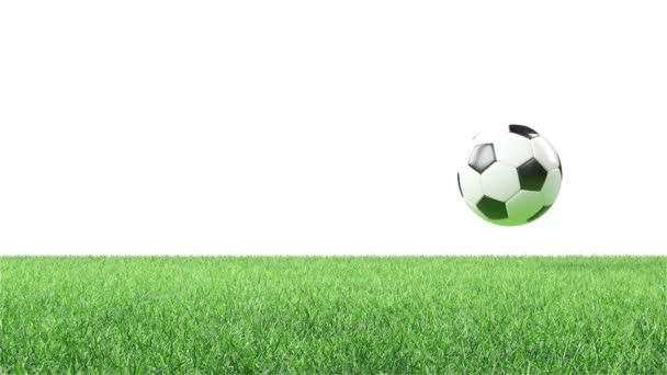 Realistische Voetbal Voetbal Concept Looping Animatie — Stockvideo