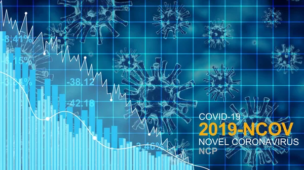 Světová Ekonomika Koncepce Koronového Viru Dopad Koronaviru Burzu Cenných Papírů — Stock fotografie