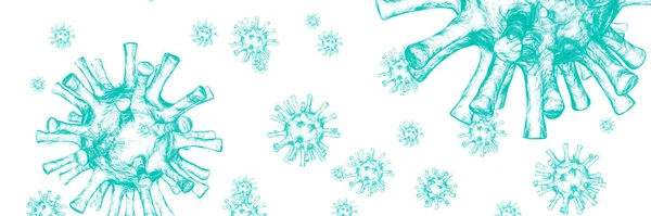 Peligroso Virus Corona Concepto Riesgo Pandémico Sars Ilustración — Foto de Stock