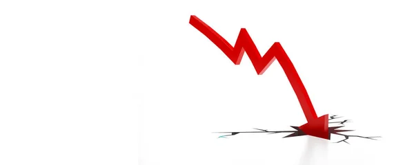 Graphs Representing Stock Market Crash Illustration — Stock Photo, Image