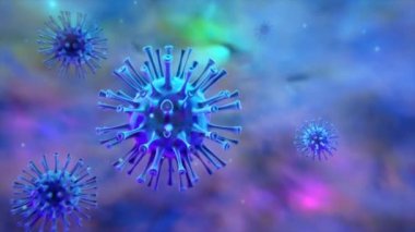 Corona virüsünün video görüntüleri. En iyi 3d COVID-19 animasyonu.
