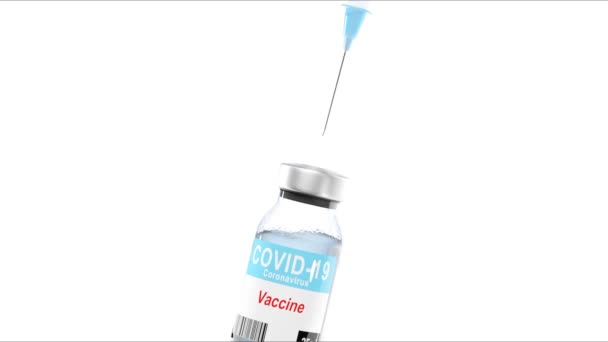 Medical Syringe Needle Bollte Vaccine Video — Stock Video