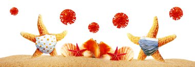 Corona virüsü salgını. Salgın zaman konseptinde seyahat