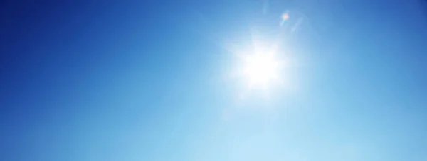 Cielo Panorámico Sin Nubes Día Soleado — Foto de Stock