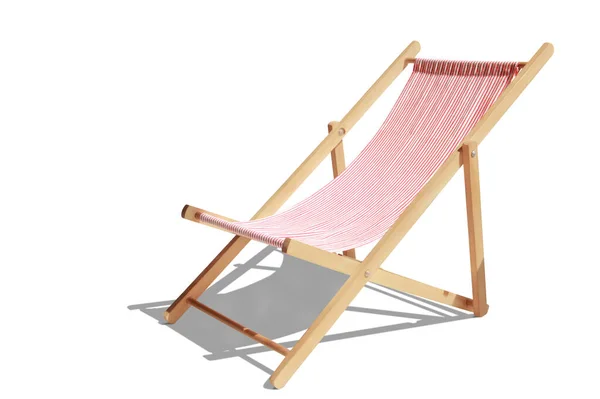 Chaises Longues Bois Sur Une Plage Sable Près Mer Fond — Photo