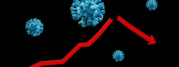 World Economy Corona Virus Concept Impact Coronavirus Stock Exchange — Stock Photo, Image