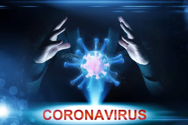 Peligroso Virus Corona Concepto Riesgo Pandémico Sars Ilustración —  Fotos de Stock