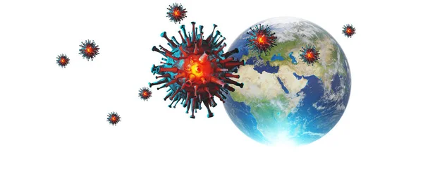 Concetto Economia Mondiale Virus Corona Impatto Del Coronavirus Sul Mondo — Foto Stock