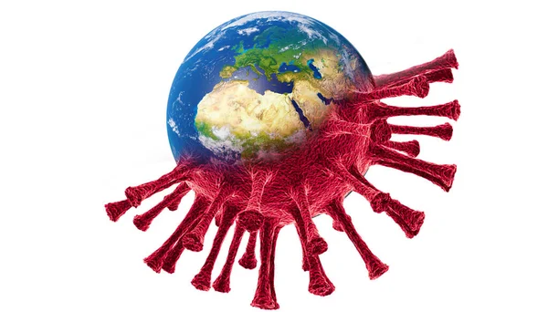 Concetto Economia Mondiale Virus Corona Impatto Del Coronavirus Sul Mondo — Foto Stock