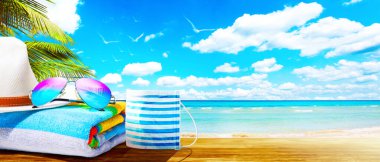 Corona virüsü salgını. Salgın zaman konseptinde seyahat