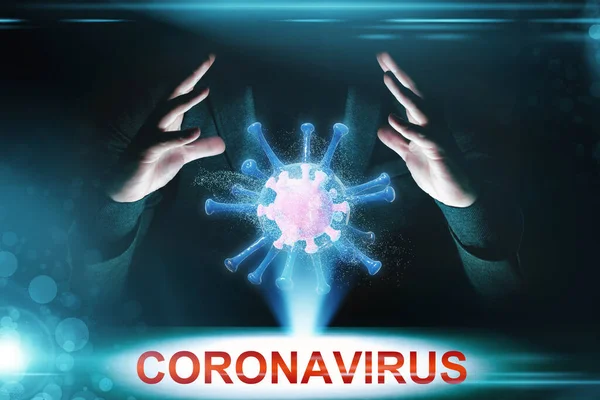 Veszélyes Koronavírus Sars Világjárvány Kockázati Koncepció Illusztráció — Stock Fotó