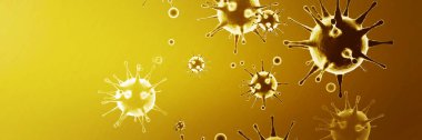 Tehlikeli korona virüsü, SARS salgını risk konsepti. 3B illüstrasyon