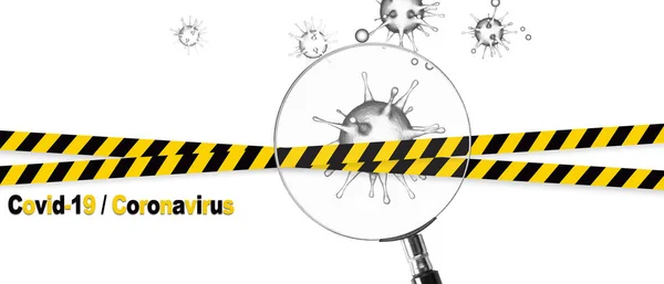 Virus Corona Dangereux Concept Risque Pandémique Sras Illustration — Photo
