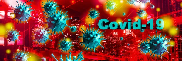 Virus Corona Dangereux Concept Risque Pandémique Sras Illustration — Photo