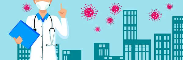 Farligt Koronavirus Begreppet Pandemisk Risk Illustration — Stockfoto