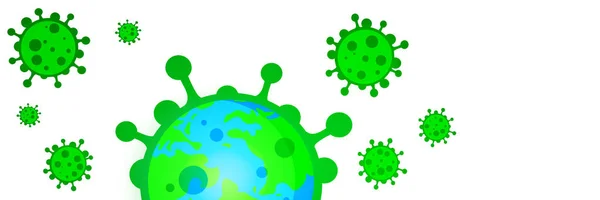 World Economy Corona Virus Concept Impact Coronavirus Sur Monde Illustration — Photo