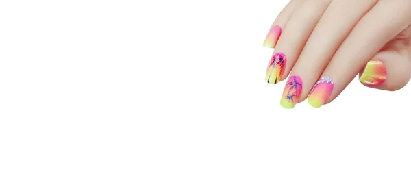 Nail Polish Trends Woman Stylish Manicure — Stock Photo, Image