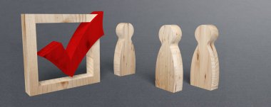 Demokratik seçimler, referandum. Doğru seçimi yap..