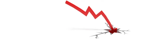 Graphs Representing Stock Market Crash Illustration — Stock Photo, Image