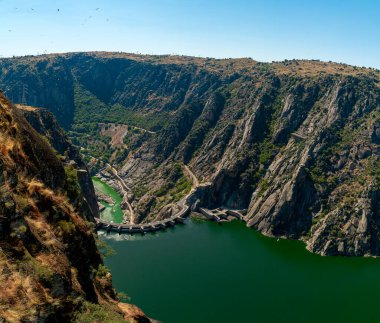 Picon de Felipe Bakış Açısı 'ndan panoramik. Arribes del Duero. Salamanca, İspanya