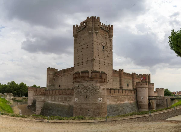 Vista Panorámica Del Castillo Mota Medina Del Campo Valladolid España — Foto de Stock